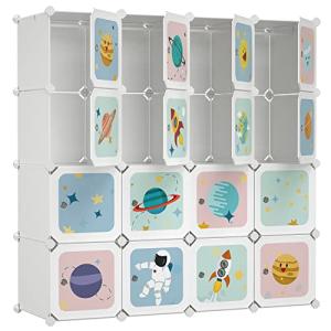 SONGMICS Estantería Modular, Armario Modular con Puertas, E…