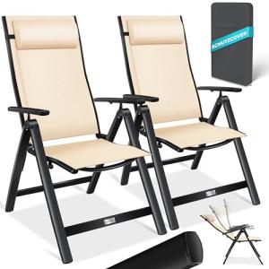 KESSER® Sedia da giardino con schienale Alto, con braccioli…