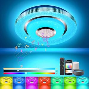 EASY EAGLE Plafon LED Techo Bluetooth: Lampara Techo RGB co…