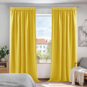 Deconovo Cortinas Opacas para Dormitorio Salon para Ganchos…