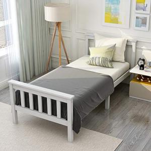 Marco de cama individual de 90 x 200 cm, cama de madera de…