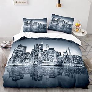 ApttEk Poliéster Suave Funda Edredon Cama 135 New York Nuev…