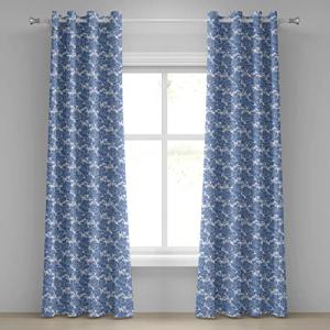 ABAKUHAUS Floral Cortina de Ojales, Botanical Pastel Natura…