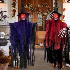 Purpledi 2 Esqueletos Fantasma Tenebrosos Colgantes 105 cm,…