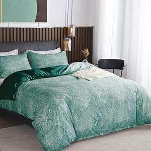 Jemiipee Juego Funda Nordica Cama 90 con Patrón de Hojas Tr…