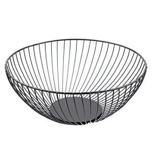 EXLECO Frutero de Alambre de metal, Cesta de Frutas Negro,…