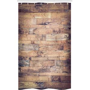 ABAKUHAUS Madera rústica Cortina para baño, Terroso virada…