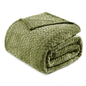 Exclusivo Mezcla Verde Oliva Manta Polar - Manta Sofá, Mant…