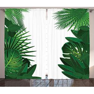 ABAKUHAUS Hoja Cortinas, Exotic Palms Tropicales, Sala de E…