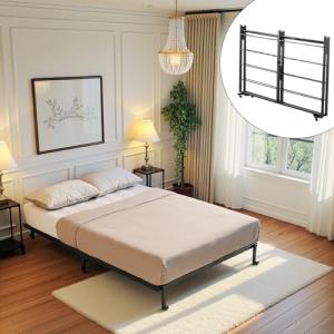 FetiNes Cama Plegable de 140 x 200 cm, Cama de Metal para I…