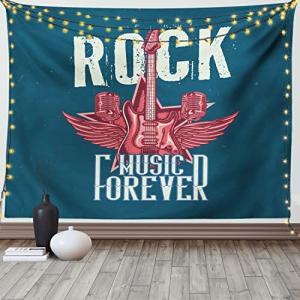 ABAKUHAUS Rock and Roll Tapiz de Pared y Cubrecama Suave, M…