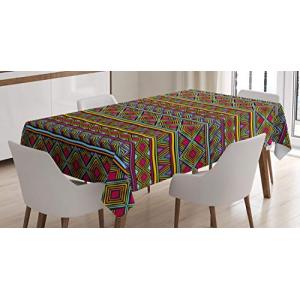 ABAKUHAUS Africano Mantele, geométrico Colorido, Estampado…