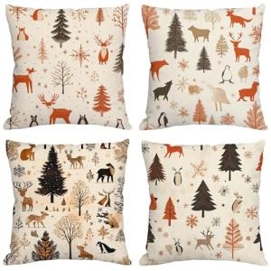 Fundas Cojines 70x70 cm Juego de 4 Beige Cojines Exterior I…