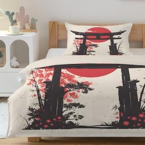 Funda Nórdica Cama 90 Japonés, Funda Edredon 135x200 Microf…