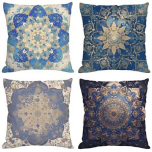 Lila Cojines Exterior Impermeable Lino Grande Fundas Cojine…