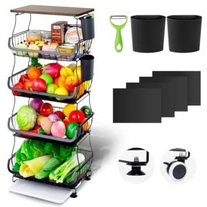 Wuciray Carrito de Cocina Carrito Verduras Frutero Estanter…