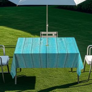 Chickwin Mantel Impermeable Rectangular, Grano de Madera Ex…