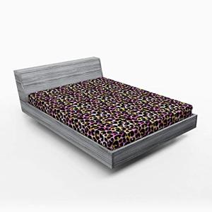 ABAKUHAUS Estampado de Leopardo Sábana Elastizada, Animal S…