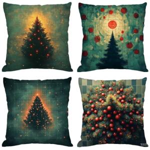 Verde Cojines Exterior Impermeable Lino Fundas Cojines 80x8…