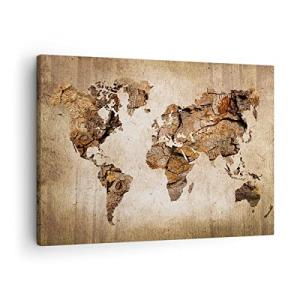 ARTTOR Lienzos decorativos mapa mundo moderno Cuadro Sobre…