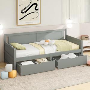 Lexiou Sofá cama de 90 x 200 cm, cama individual con dos es…