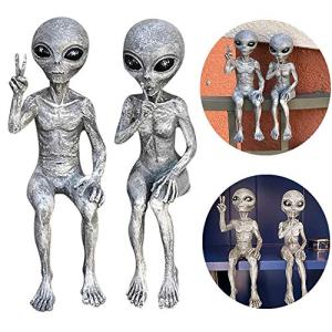 AIITLLYNA Estatua Alien,Juego de 2 Estatua de Resina Aliení…