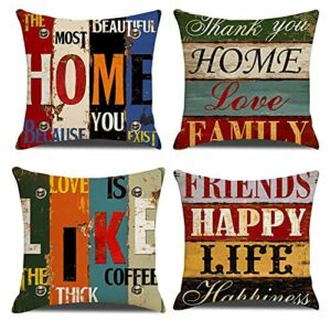 Fundas de Cojín Funda de Almohada Lino de algodón Hogar Dec…