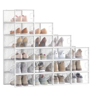 SONGMICS Cajas para Zapatos Transparentes, 18 Cajas de Zapa…