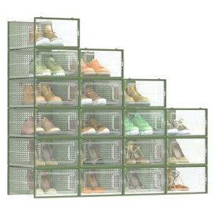 SONGMICS - Cajas para zapatos, 18 unidades, plegable, para…