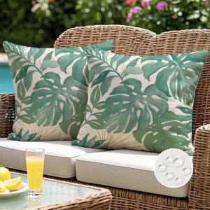 ViaElayu Fundas Cojines 45x45 Verde Exterior Jardin Imperme…