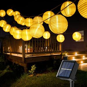 Guirnaldas de Luces Solar Jardín LED, BrizLabs 6m 30 Faroli…