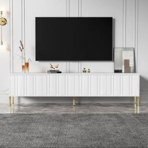 KAZZIO Mueble para TV, 190 x 38 x 48 cm, patas doradas, dis…