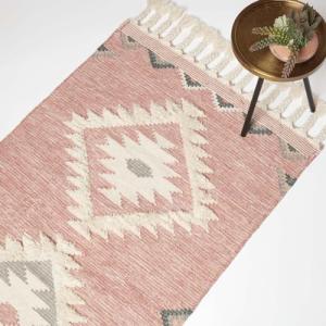 HOMESCAPES Alfombra tejida a mano Kilim de 90 x 150 cm, lan…