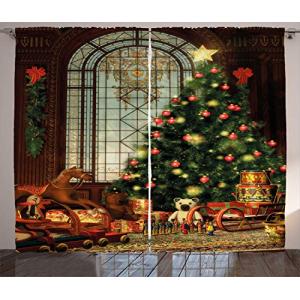 ABAKUHAUS Navidad Cortinas, Árbol de Navidad, Sala de Estar…