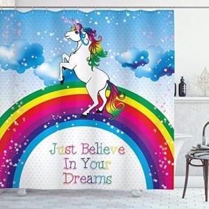 ABAKUHAUS Fantasía Cortina de Baño, Arco Iris del Unicornio…