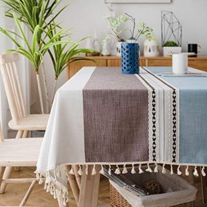 SUNBEAUTY Mantel Mesa Rectangular Antimanchas Mantel Tela E…