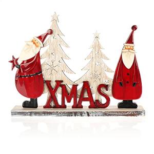 com-four® Soporte Decorativo para Navidad - Papá Noel de Ma…