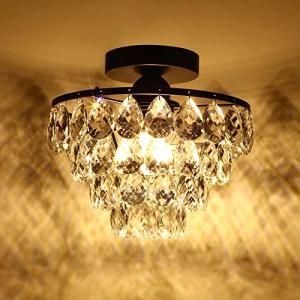 ZenithBeam Mini Lámpara De Techo De Cristal Pequeña, Modern…