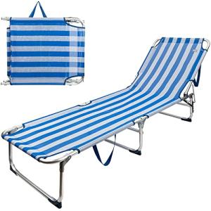 Aktive 62646 - Tumbona plegable de playa | Reclinable 3 pos…