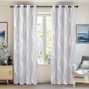 Deconovo Cortinas Salon Modernas Aislantes Térmicas de Líne…