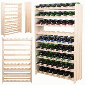 MODO24 Botellero para 63 Botellas, Madera, Sin Tratar, 118,…