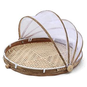 KENANLAN Cesta de frutas para la cocina, cesta redonda con…