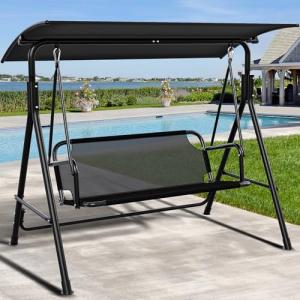 YITAHOME Silla de Columpio de 3 plazas, Silla de jardín con…