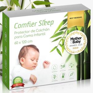 100% Bambu Protector Colchón Cuna 60x120 cm – Cubre Colchón…