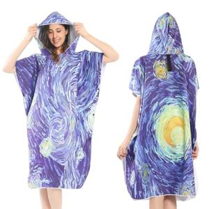 Cleminsta Poncho de Playa, Poncho de baño, Toalla de Microf…