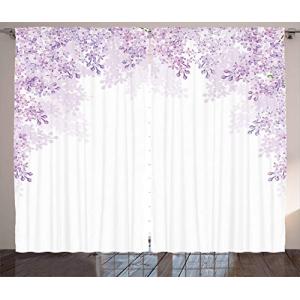 ABAKUHAUS Flor Cortinas, Lila Flores de Primavera, Sala de…