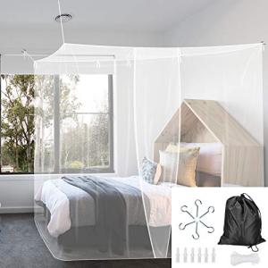 BUZIFU Mosquitera para Cama Individual Cuadrada Malla Fina…