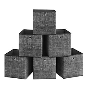 SONGMICS Cajas de Almacenamiento, Juego de 6 Cajas de Tela…