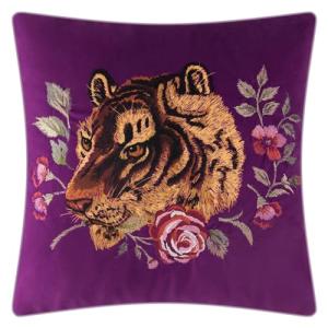 JWH - Funda de cojín con borla y estampado de tigre y flor,…