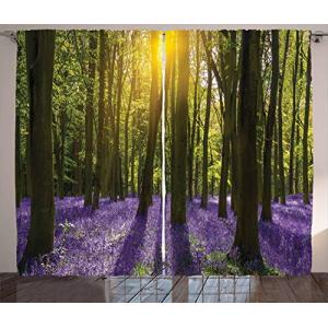 ABAKUHAUS Bosque Cortinas, Bluebell Flores, Sala de Estar D…